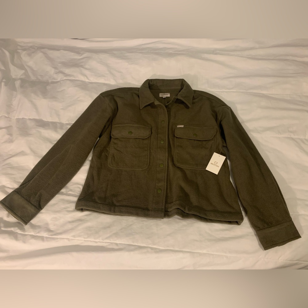 NWT Brixton Olive Green cropped Jacket/Shacket
